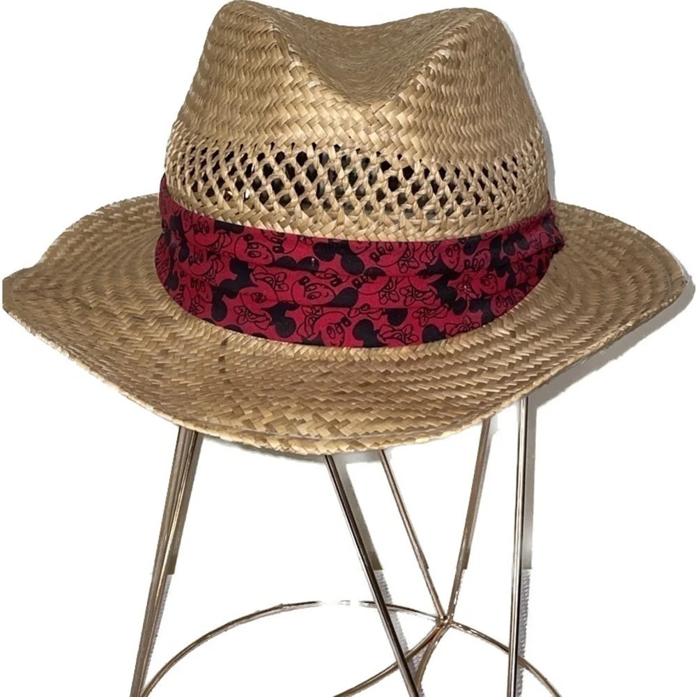Disney women men hat straw brimmed Mickey Vintage WDW Goofy’s Hat Co Panama rare